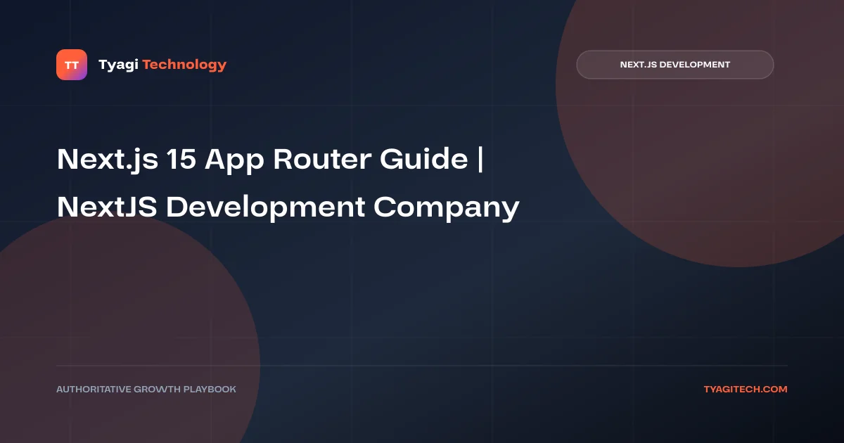 Next.js 16 App Router Architecture
